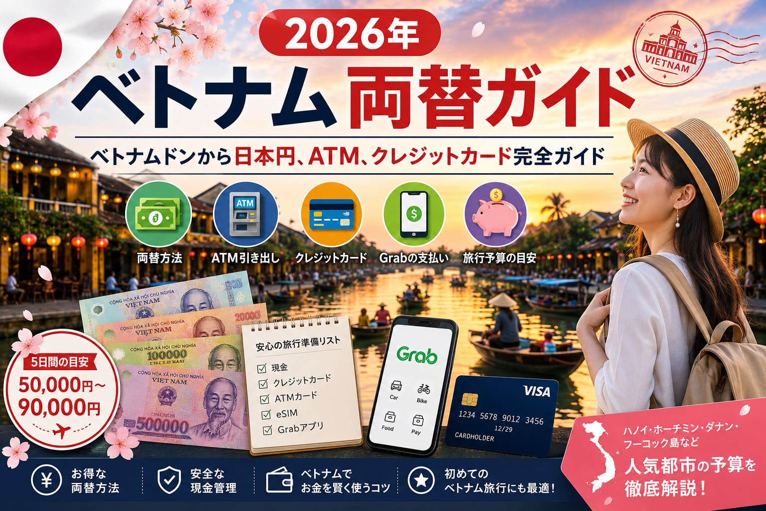 2026年ベトナム両替ガイド｜ベトナムドンから日本円、ATM、クレジットカード完全ガイド